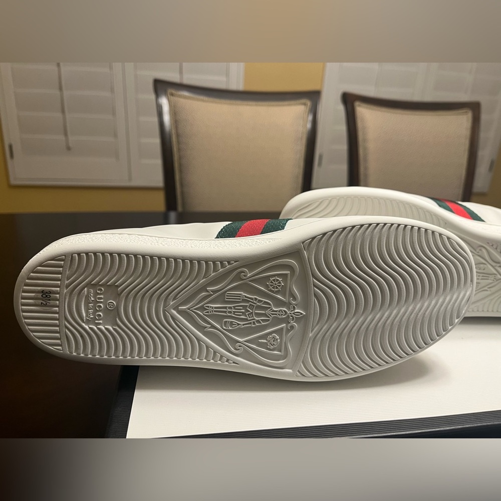 New Gucci Ace Embroidered Floral Sneaker Shoes Size 38.5 / US 8.5 - Picture 15 of 16